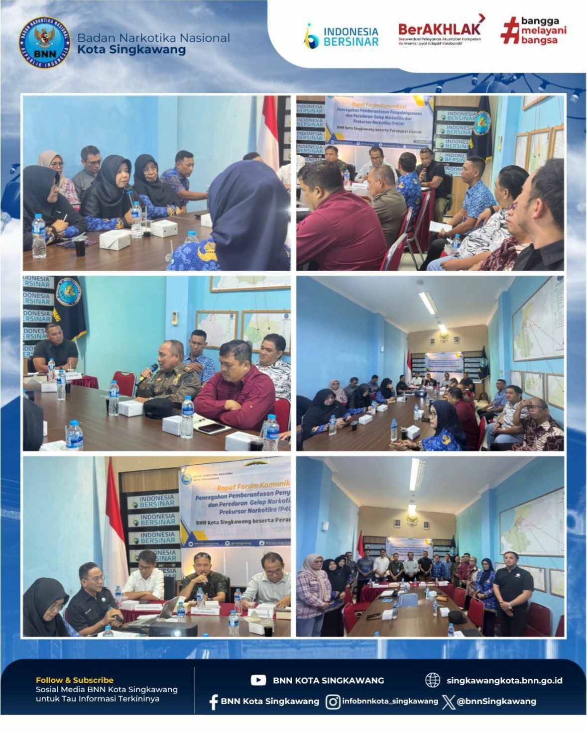 Rapat Forum Komunikasi (FORKOM) Pencegahan Pemberantasan Penyalahgunaan dan Peredaran Gelap Narkotika dan Prekursor Narkotika (P4GN) BNN Kota Singkawang Bersama Perangkat Daerah Rapat Forum Komunikasi (FORKOM) Pencegahan Pemberantasan Penyalahgunaan dan Peredaran Gelap Narkotika dan Prekursor Narkotika (P4GN) BNN Kota Singkawang Bersama Perangkat Daerah